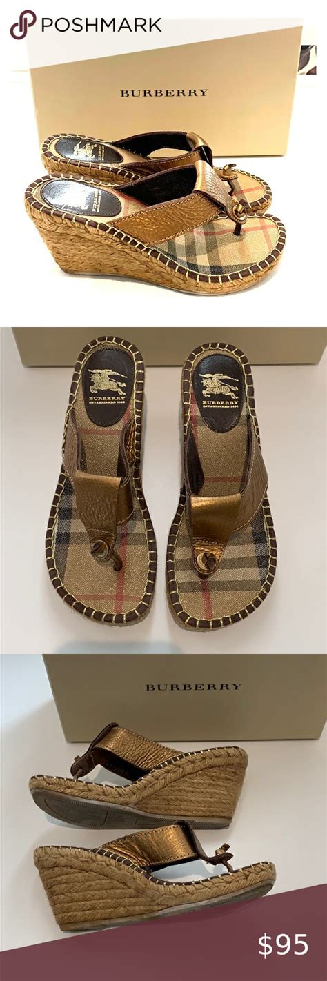 fake burberry sandals|burberry wedges summer sandals.